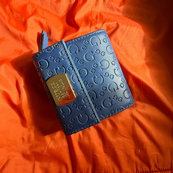 Guess Blue Wallet with Gold Accent - Picture 2 of 6